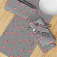 Flamingo Toss Gray