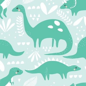 colorful dinosaurs // mint and spearmint