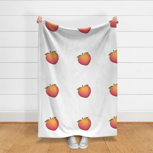 Repeating Peach Emoji Pattern Spoonflower, Peach Emoji Shower Curtain