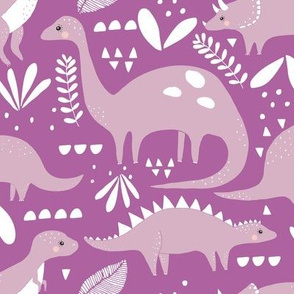 colorful dinosaurs // orchid and lavender