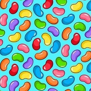 Bold Jelly Beans on Aqua