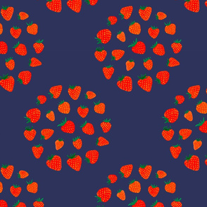 STRAWBERRIES - MEDIUM - NAVY