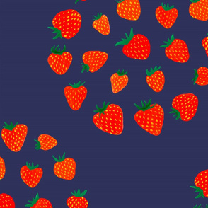 STRAWBERRIES - LARGE - NAVY