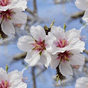 almond blossoms 1 - large - painting effect