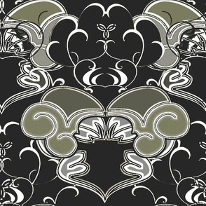 Victorian Damask Blossoms coordinate