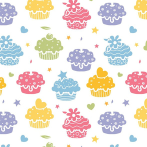 Colorful Yummy Cupcakes