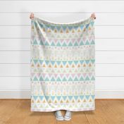 Colorful Ikat Triangles Stripes
