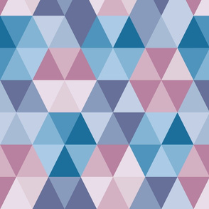 Geometric Blue Violet Simple Triangles