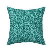 Leopard Print in Ocean Lagoon Blue | Small Scale  Animal Print