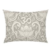 Lotus Flower Ohm Yoga Damask Smooth