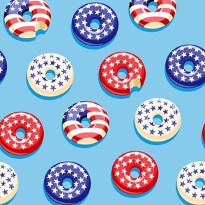 Stars and Stripes - Flag Donuts - Blue LAD19