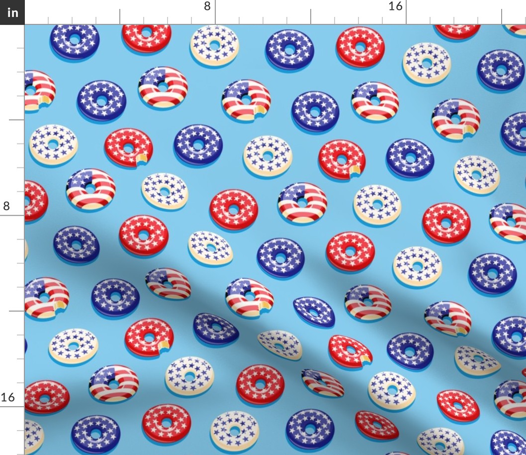 Stars and Stripes - Flag Donuts - Blue LAD19