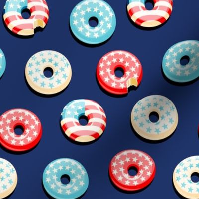 Stars and Stripes - Flag Donuts - Dark Blue LAD19
