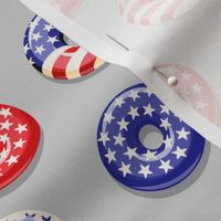 Stars and Stripes - Flag Donuts - Grey LAD19