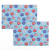 Stars and Stripes - Flag Donuts - Blue Stripes LAD19