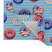 Stars and Stripes - Flag Donuts - Blue Stripes LAD19