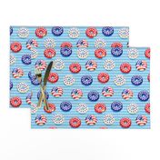 Stars and Stripes - Flag Donuts - Blue Stripes LAD19