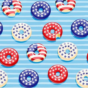 Stars and Stripes - Flag Donuts - Blue Stripes LAD19