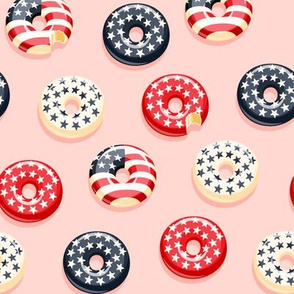 Stars and Stripes - Flag Donuts - Pink LAD19