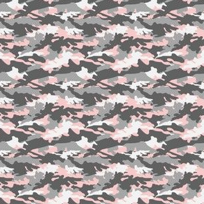 (micro scale) pink and grey camouflage - camo - little lady coordinate C19BS