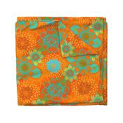 Orange Mod Floral