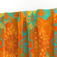 Orange Mod Floral