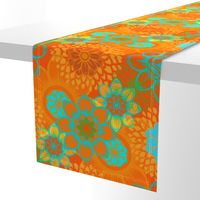 Orange Mod Floral