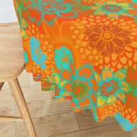 Orange Mod Floral