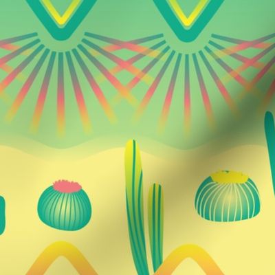 desert neon tribal modernism with cacti