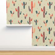 Modern Colorblock Cactus