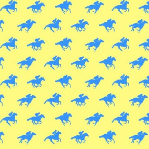 Yellow Blue Race Horses, Tiny