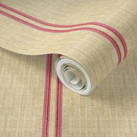 Faux Grain sack Red Ticking