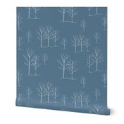 Large scale  Trees on Blue Gray