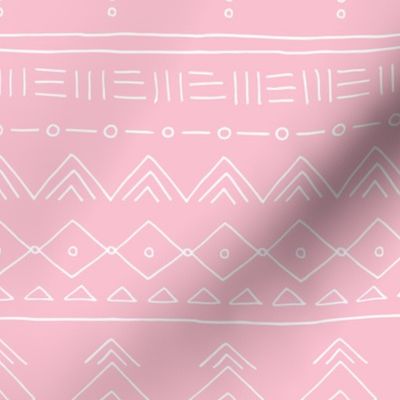 Minimal mudcloth bohemian ethnic abstract indian summer aztec design pink girls