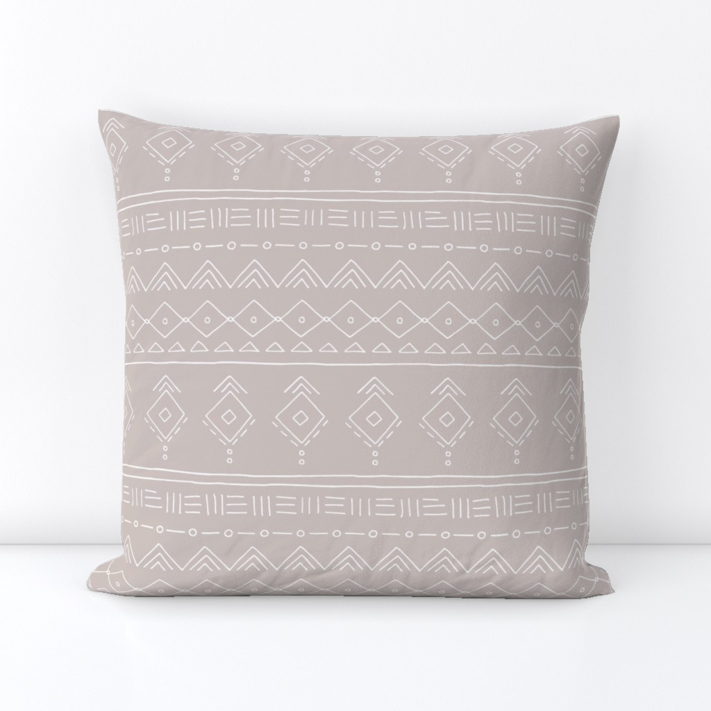 Minimal mudcloth bohemian ethnic abstract indian summer aztec design gender neutral beige