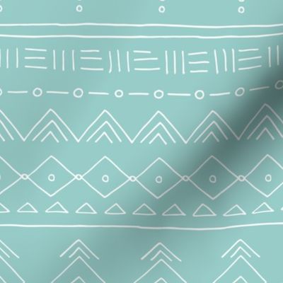 Minimal mudcloth bohemian ethnic abstract indian summer aztec design blue baby boy