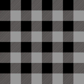 1" Black + Graystone Buffalo Plaid – Lumberjack Buffalo Check