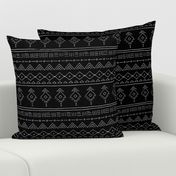 Minimal mudcloth bohemian ethnic abstract indian summer aztec design monochrome black and white