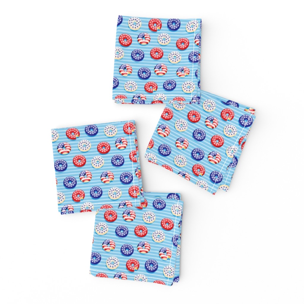 (3/4" scale) Stars and Stripes - Flag Donuts - Blue Stripes LAD19BS