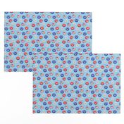 (3/4" scale) Stars and Stripes - Flag Donuts - Blue Stripes LAD19BS