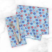 (3/4" scale) Stars and Stripes - Flag Donuts - Blue Stripes LAD19BS