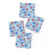 (3/4" scale) Stars and Stripes - Flag Donuts - Blue Stripes LAD19BS