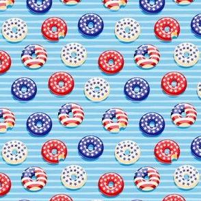 (3/4" scale) Stars and Stripes - Flag Donuts - Blue Stripes LAD19BS