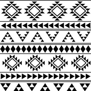 Black and White Aztec