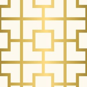 Gold Box Grid on Cream