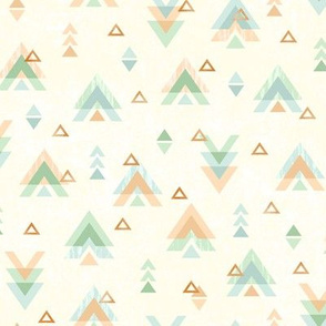 Sweet Triangles Modern Geometric: Orange, Green and Blue