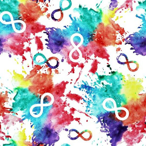 Neurodiversity autism awareness watercolor splatter LAD19