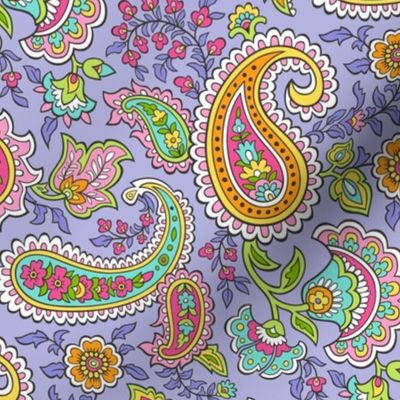 Bohemian Paisley on Purple