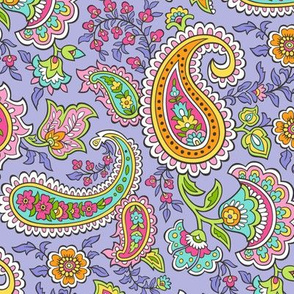 Bohemian Paisley on Purple