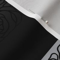 Black Rose on Gray and Black Gradient